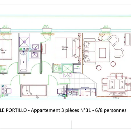 Le Portillo - Piscine - 3 Pieces Pour 8 Personnes Mae-4873 Apartamento